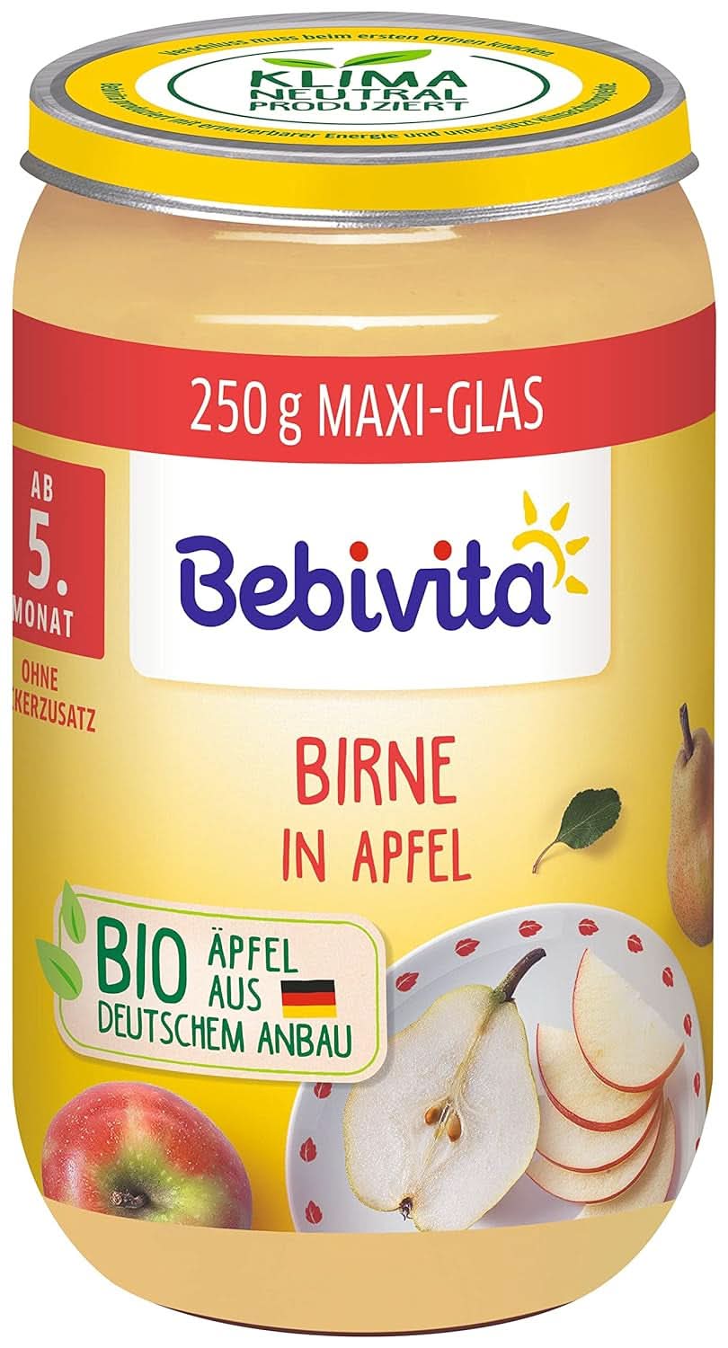 Legume Delicate Vegetable All-Around, pachet de 6 (6 X 190 grame) Mama si Copilul Naty Shop 250 grame Pere - măr