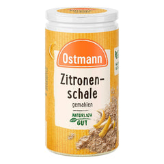 Ostmann Gewürze – Zitronenschale, gemahlene Schale für ein frisches Zitronen-Aroma, zum Backen oder Verfeinern von Soßen, Dressings & Desszertek, vegán, 35 g (Verpackungsdesign kann abweichen)