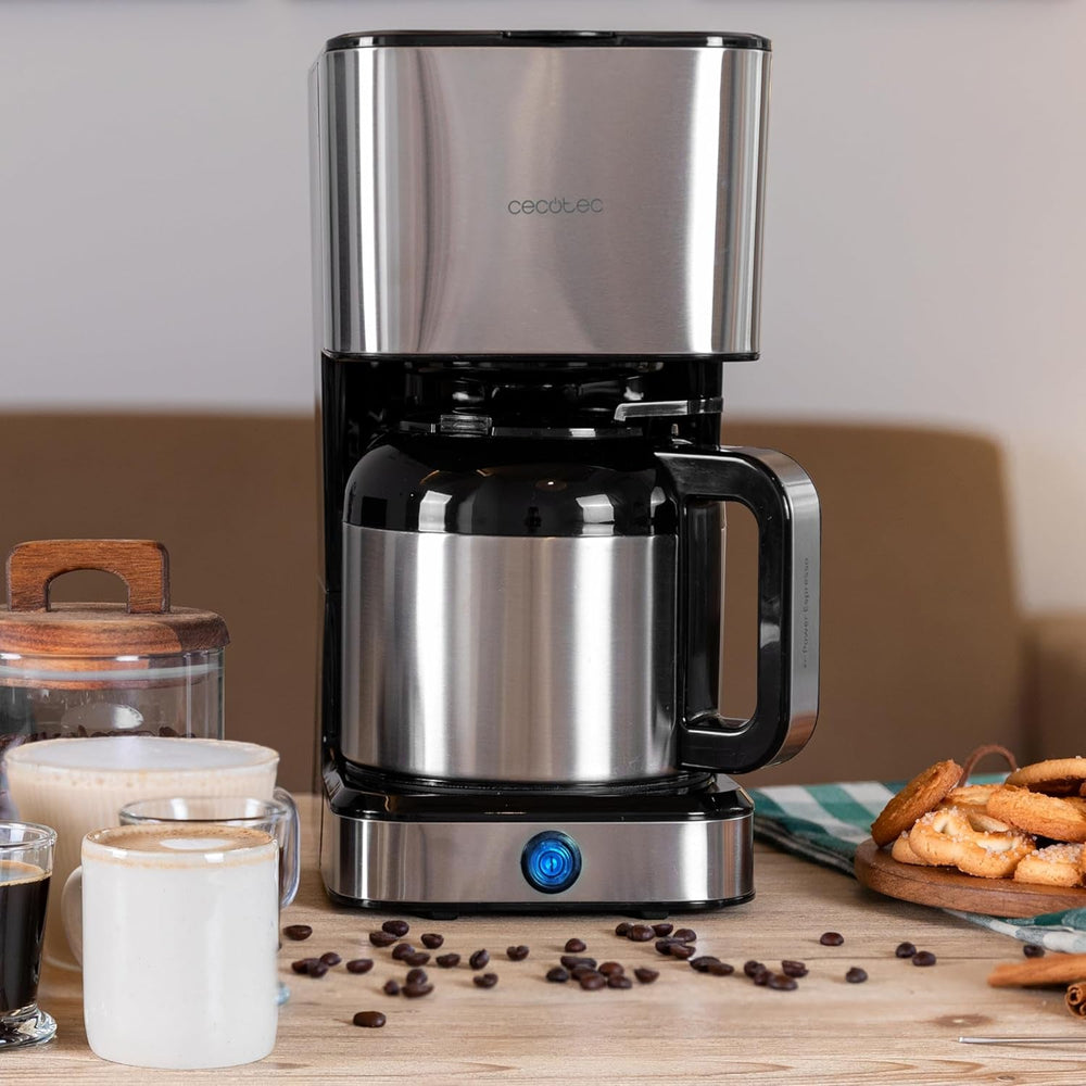 Cafetieră cu picurare Cecotec Coffee 66 Drop & Thermo, 950 W, 1,2 L, 10 cești, tehnologie ExtremeAroma, funcție anti-picurare, indicator nivel apă, filtru principal reutilizabil, protecție la supraîncălzire