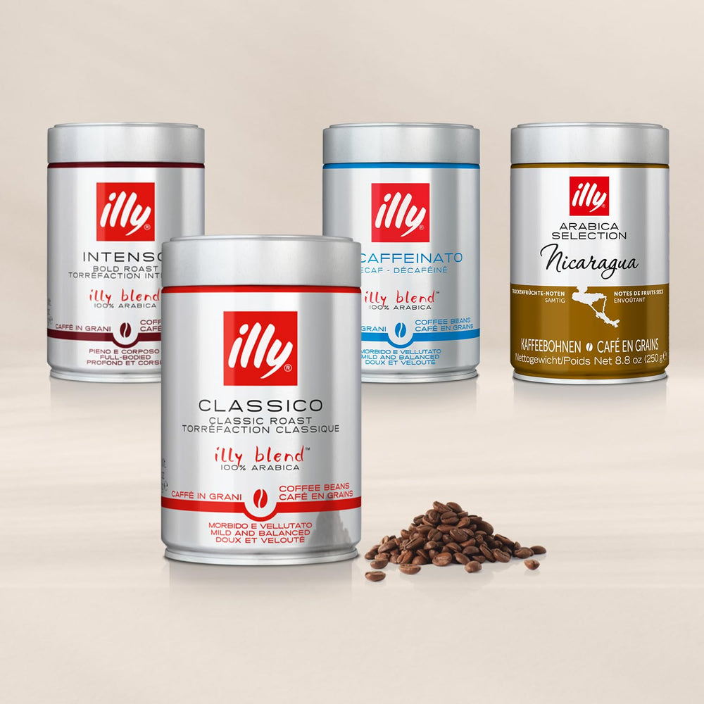 Boabe de cafea illy Selecție de boabe de cafea Arabica de lux Etiopia, pachet de 6 (6 x 250 g)