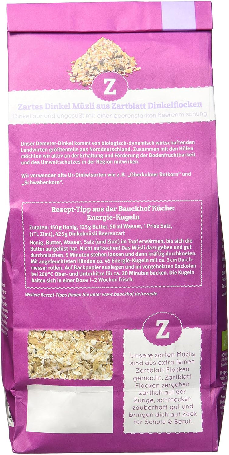 Hof tönkölybogyó ízű müzli, cukrozatlan, 425 g