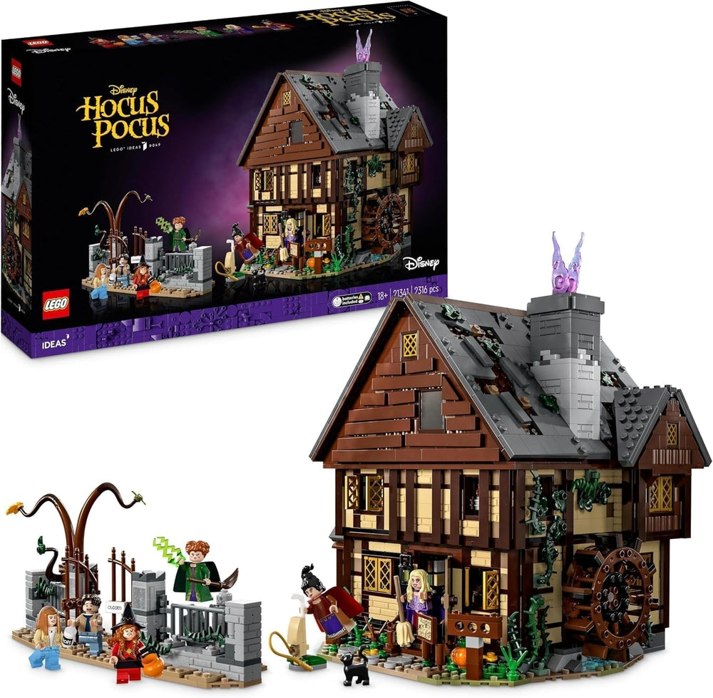 LEGO Ideas Hocus Pocus: A Sanderson Sisters Boszorkányház készlet, Felnőtt gyűjtőkészlet házzal, 6 minifigura és kiegészítők, Női és Férfi 21341 Építőkészletek Besuche den LEGO-Store Multicolor