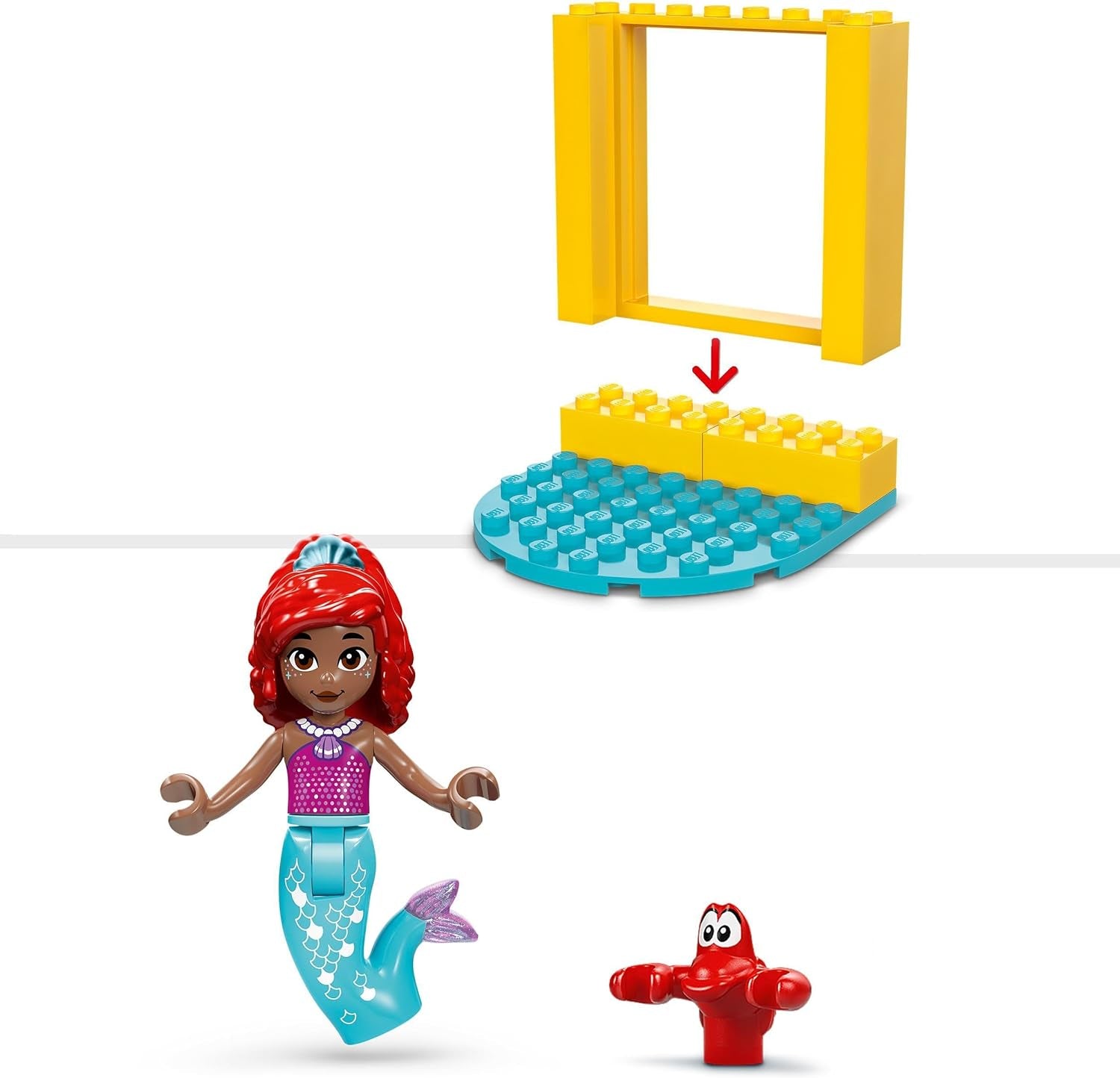LEGO Ç€ Disney Princess Arielle zenés színpadépítő játéka gyerekeknek 2 figurával, ajándékötlet lányoknak és fiúknak 4 éves kortól és tévésorozat rajongóknak, gyerekjáték 43235 építőkészletek Beuche den LEGO-Store