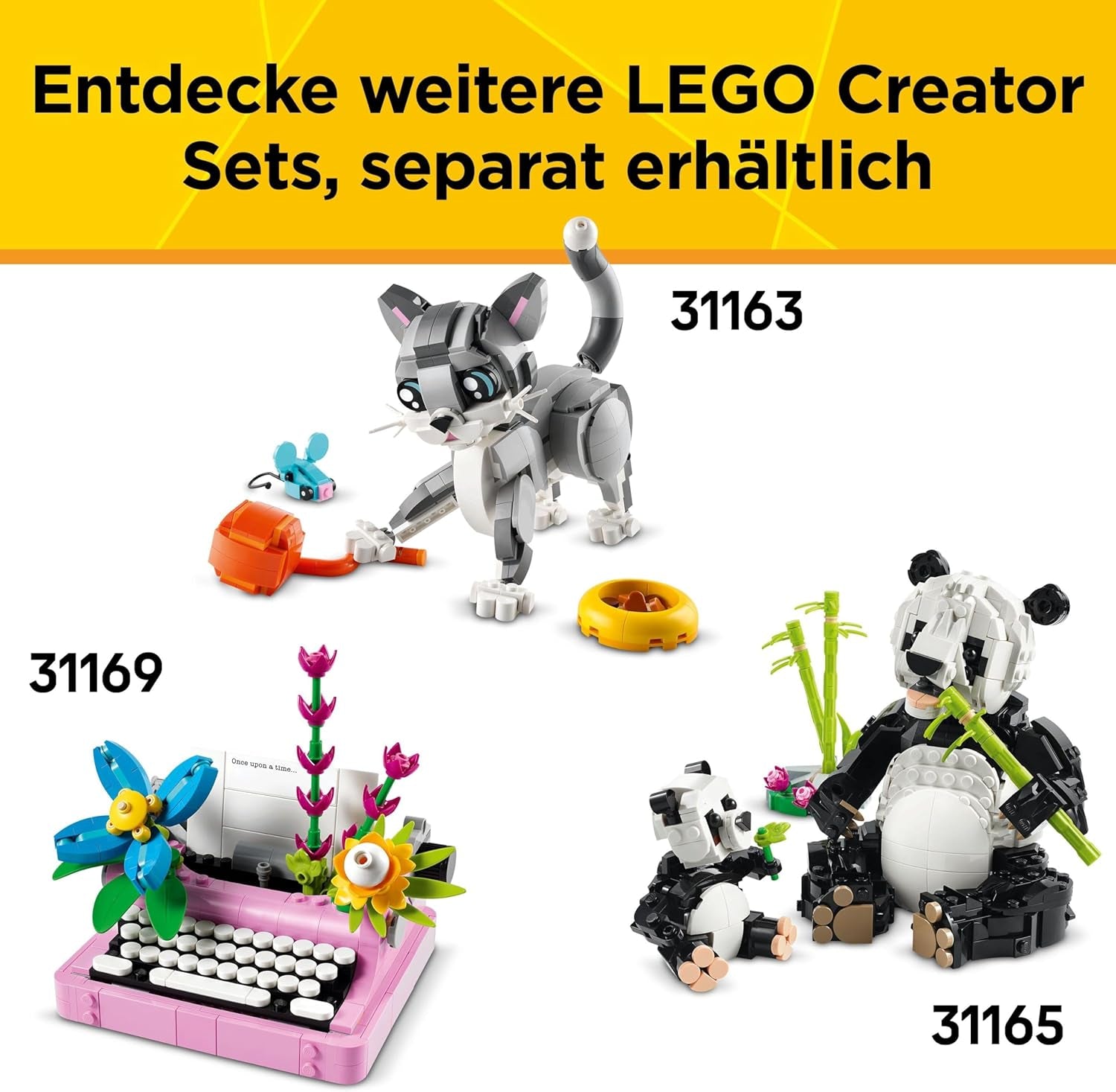 LEGO Creator 3 az 1-ben írógép virágokkal - Keytar-modellré alakítható játék vagy virágcserép füzettel és tollal - építőkészlet - ajándék lányoknak és fiúknak 8 éves kortól 31169 Építőkészletek Besuche den LEGO-Store