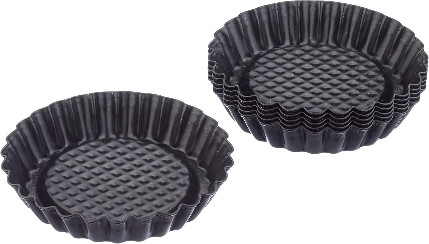 EREDETI KAISER Classic plus Obstbodenform 28 cm, 28,4 X 28,4 X 3,5 cm & Classic Mini Torteletts 6 Stück, Tartelette Förmchen 10 cm, Tarteform Klein, Tortelettförmchen Antihaftbeschichte Sütőformák és tálcák Naty Shop