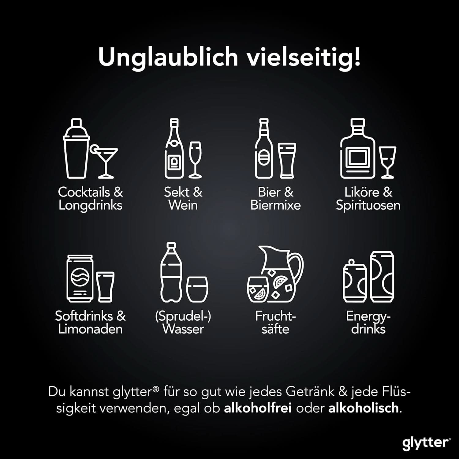 Glytter, Glitter comestibil pentru băuturi și lichide, 10 grame Glitter Naty Shop