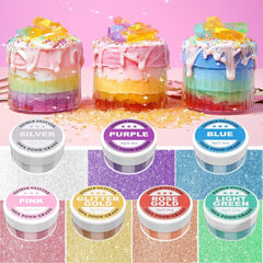 Sclipici comestibil - 6G colorant alimentar pudră pentru ciocolată, căpșuni, brioșe, prăjituri, fondant (violet)