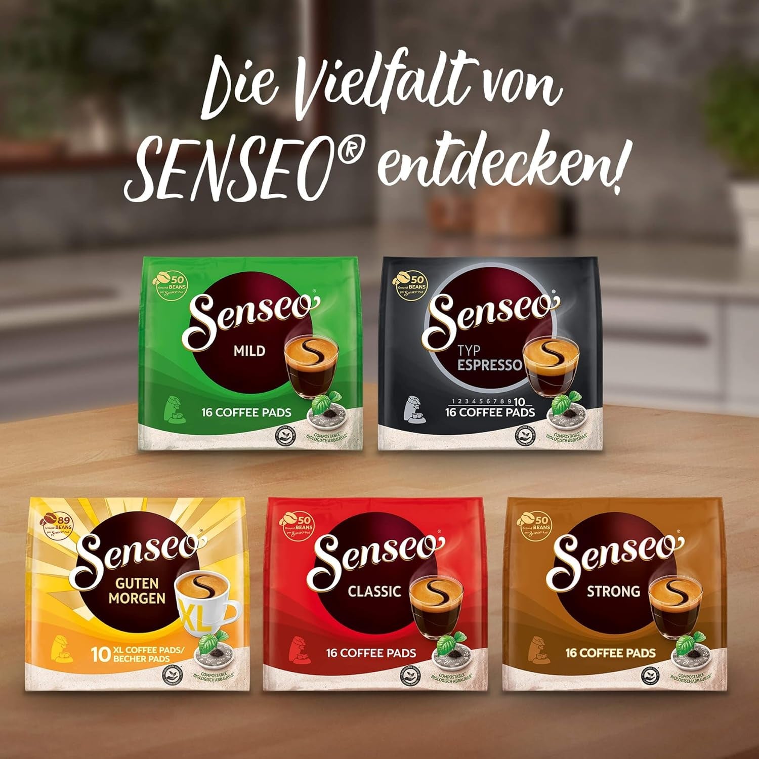 Senseo Pads Classic, Vorratspackung, 5 x 32 Getränke, 160 Kaffeepads