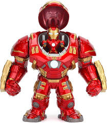 Jada Toys Marvel Figure Hulkbuster & Ironman, nyitott és zárt sisak, gyűjthető figurák, készlet, öntvény, piros, méret: 6 hüvelykes Hulkbuster és 2 hüvelykes Ironman akciófigurák Naty Shop
