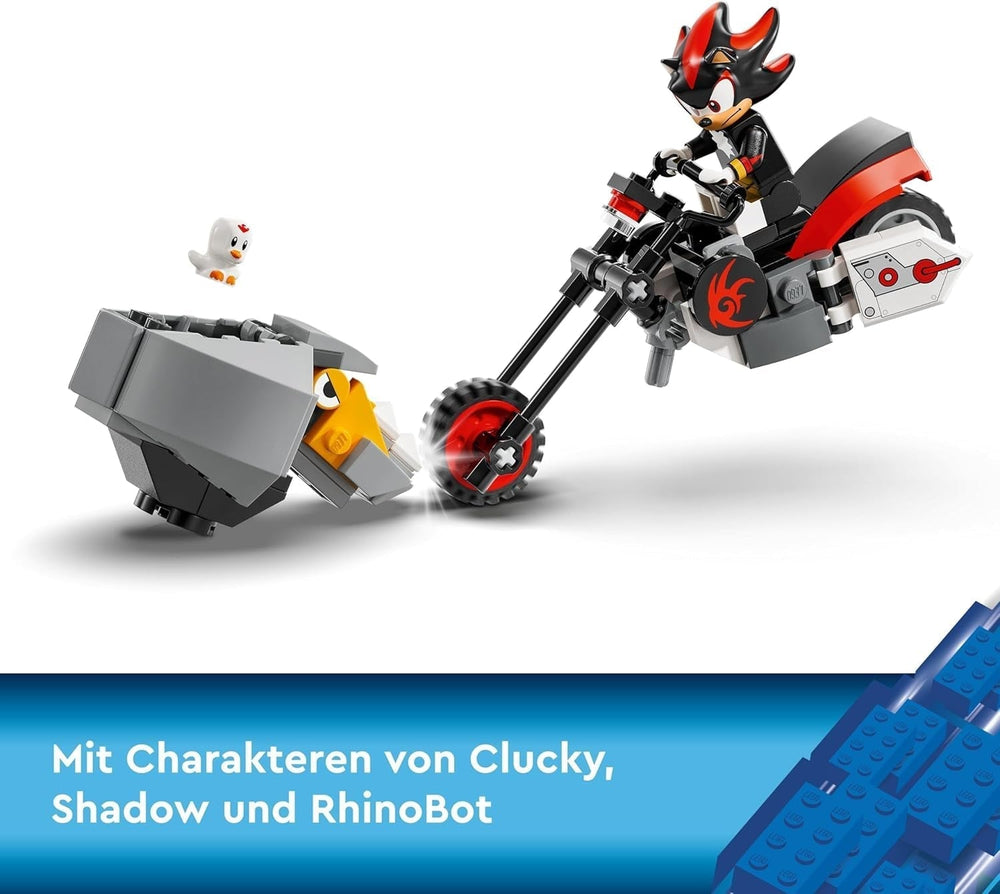 LEGO Sonic the Hedgehog Shadow the Hedgehog Escape játék motorkerékpár és videojáték figurakészlet Ajándék játékosoknak és rajongóknak 8 éves fiúk és lányok rajongói cikk 76995 Építőkészletek Besuche den LEGO-Store
