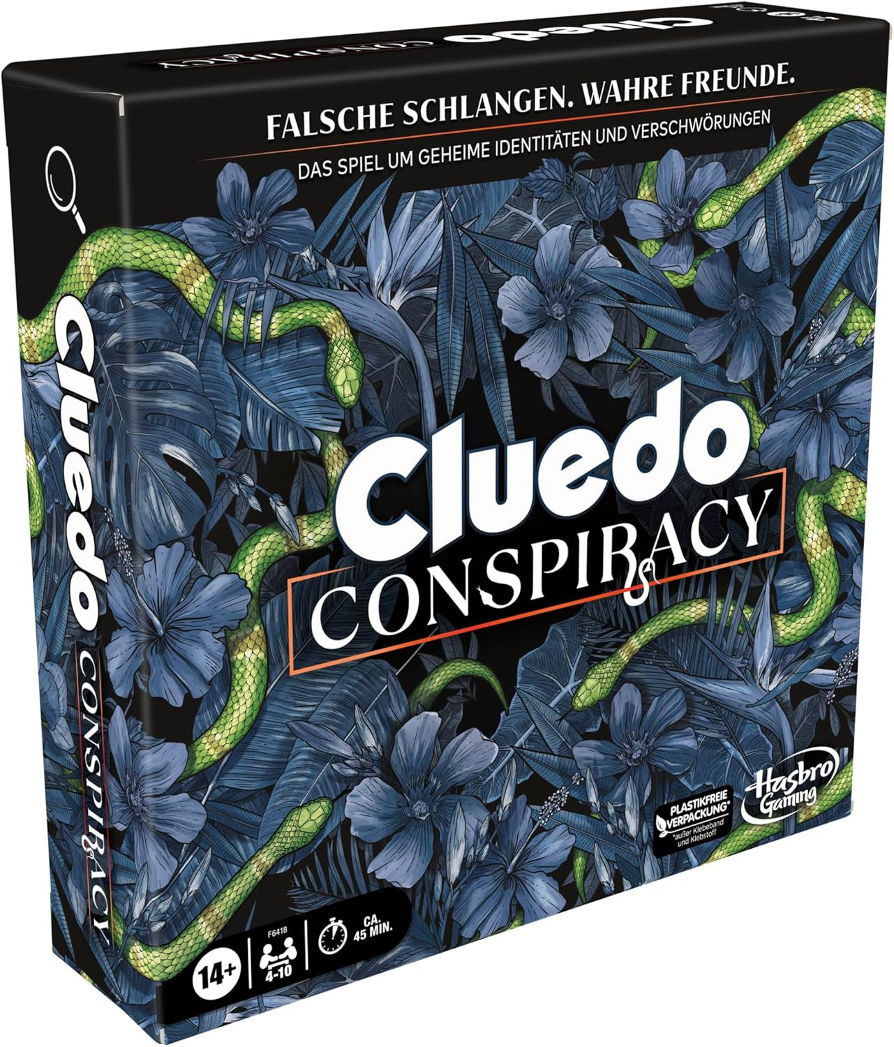 A Hasbro Gaming Cluedo Conspiracy társasjátéka felnőtteknek és tizenéveseknek, a rejtélyes játék német változata, 4-10 játékos számára, 14 éves kortól