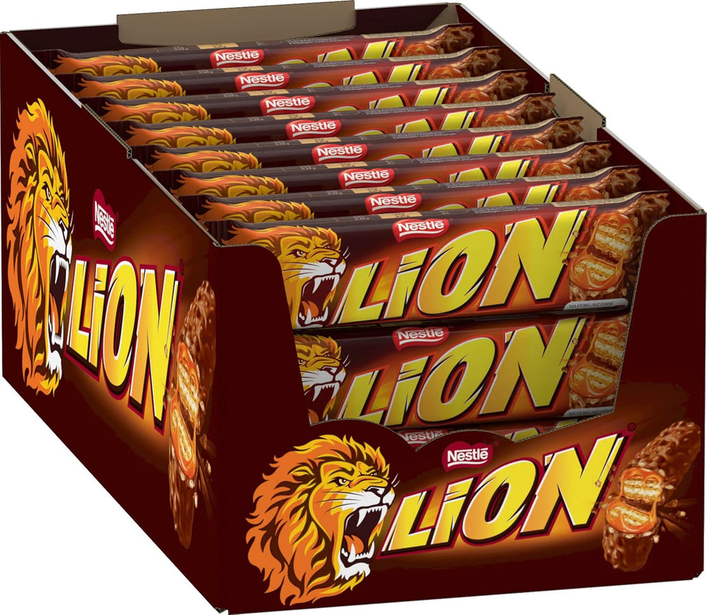 NESTLÉ LION Choco, ropogós csokoládé karamell töltelékkel és ropogós ostyával, 24 db (24 x 42 g) csomag