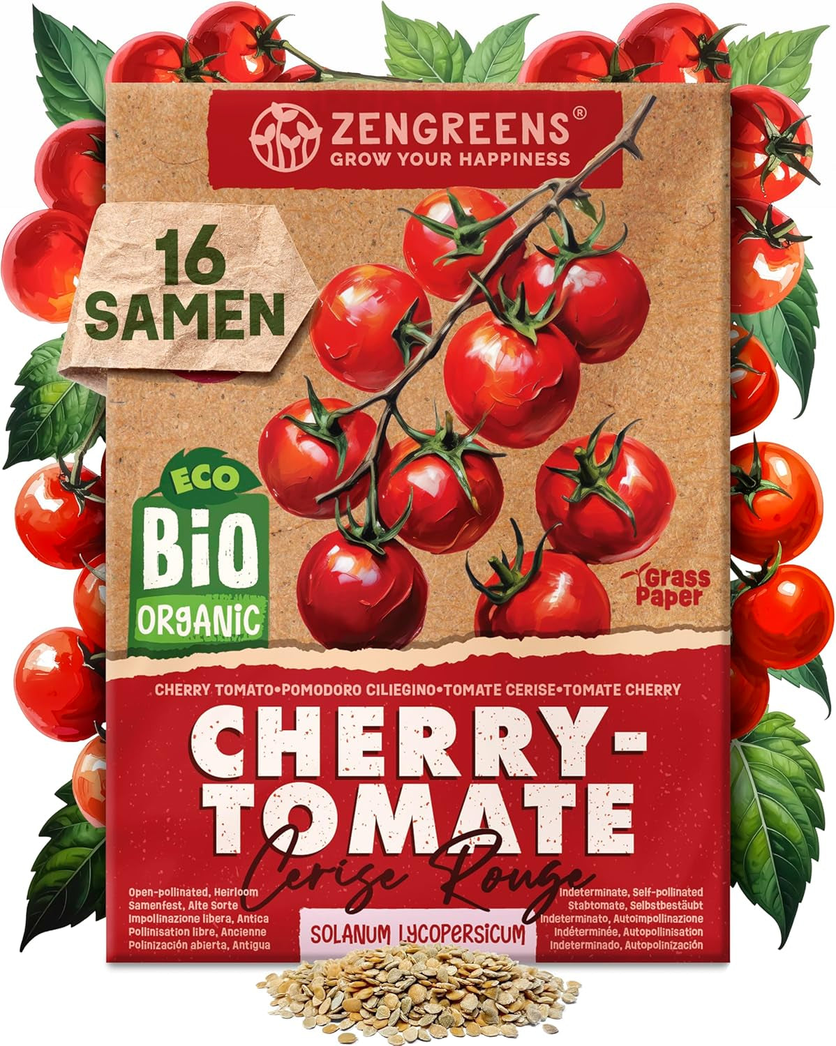 Bioparadicsommag 10-10 db-os paradicsommag készletben a kertben, erkélyen vagy magaságyásban történő egyszerű termesztéshez - Vetőmagok - Palánták