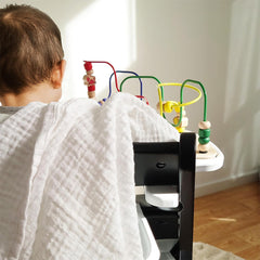 MAKIAN muszlin négyzetek, 10 db-os csomag, 80x80 cm, Oeko-TEX® Standard 100 tanúsítvánnyal rendelkező, 10 prémium böfös kendő - dupla szövött szövetnégyzetek / muszlin négyzetek, forrásálló - fehér