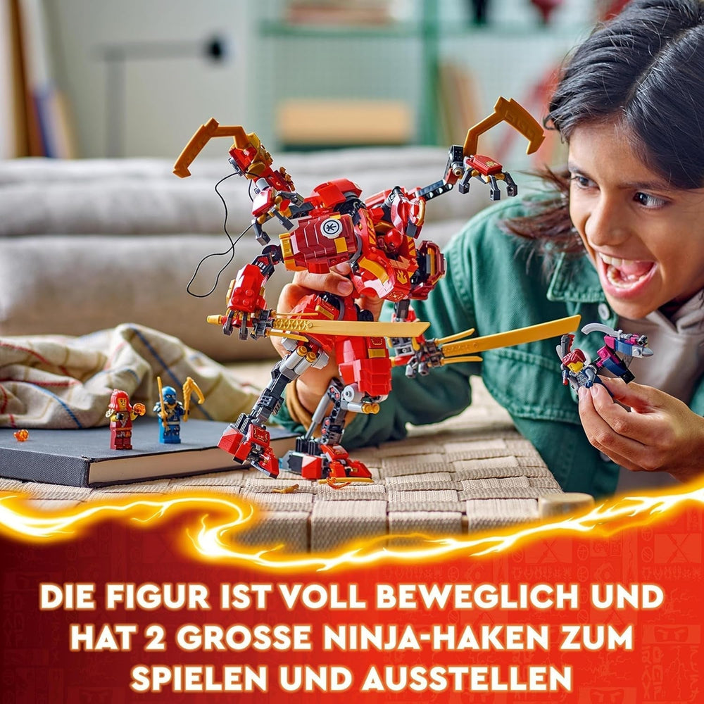 LEGO NINJAGO Kai nindzsa mászómech készlet, nindzsa játék megépíthető akciófigurával és 4 minifigurával, gyerek kalandkészlet, születésnapi ajándék 9 éves fiúknak és lányoknak 71812 Építőkészletek Beuche den LEGO-Store