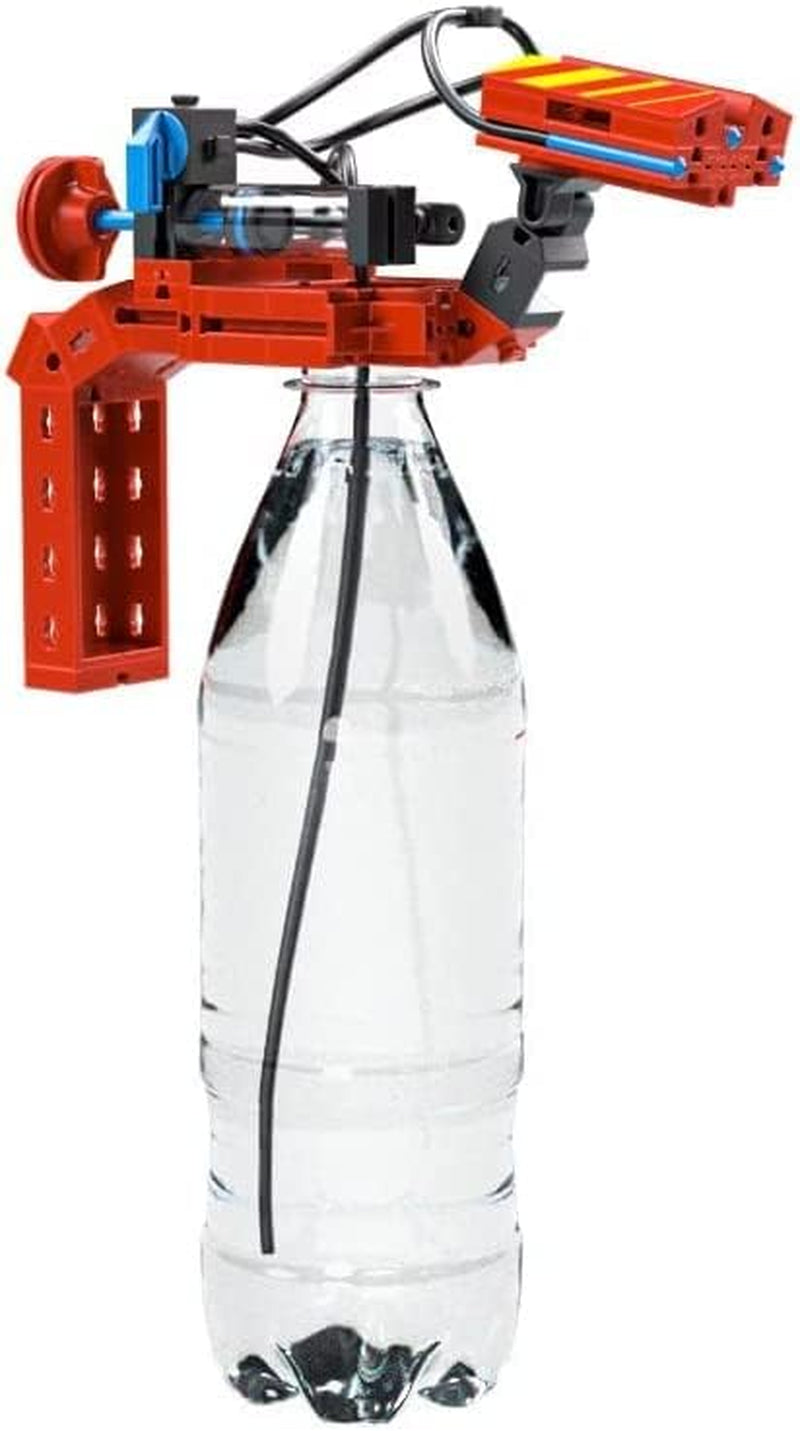 fischertechnik 564069 Advanced Firefighter – Bausatz für Kinder ab 7 Jahre, Experimentierbaukasten mit Feuerwehrauto & Spritzfunktion, elősegíti a műszaki megértést, Schwarz, Mittel