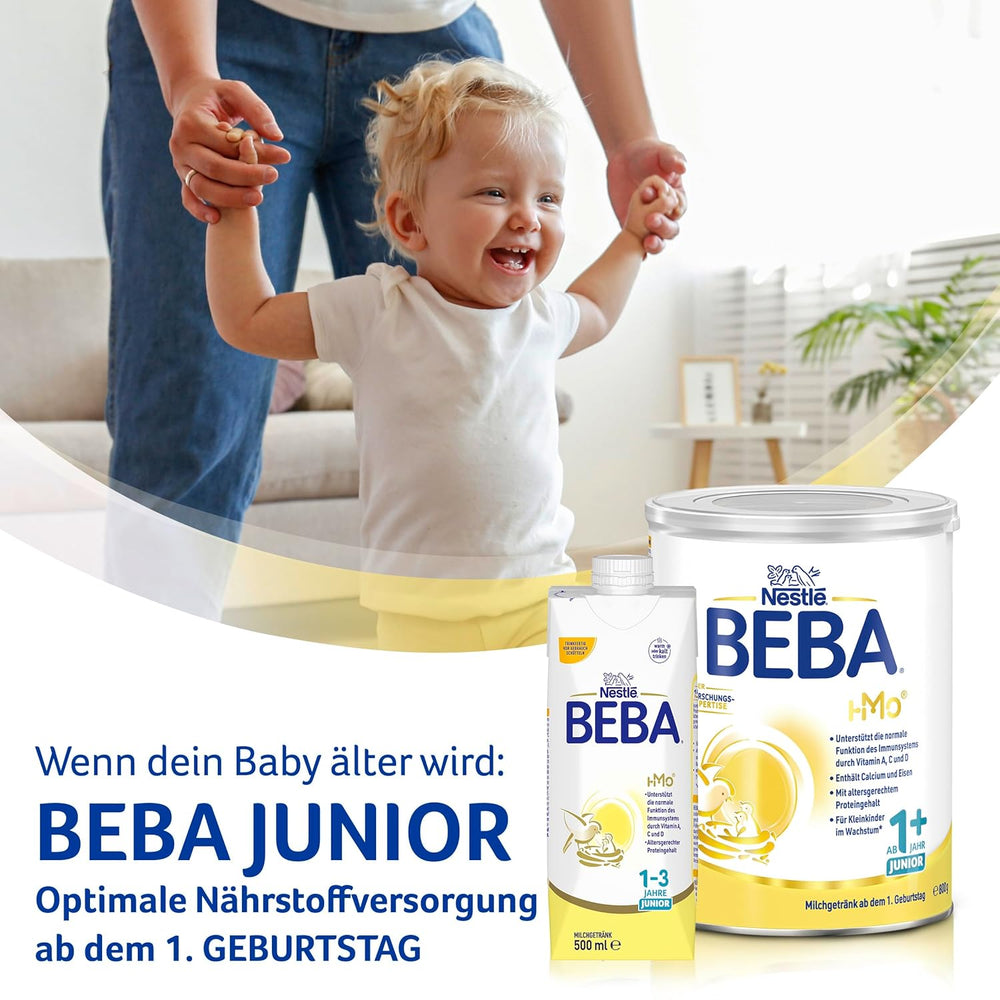 BEBA 2 - Utótej 6 hónap után, 5 HMO komplexszel, életkornak megfelelő fehérjetartalommal, laktózmentes, pálmaolaj mentes, halolaj mentes, bébiétel, babatejpor, 3 db-os kiszerelésben (3 x 800g)