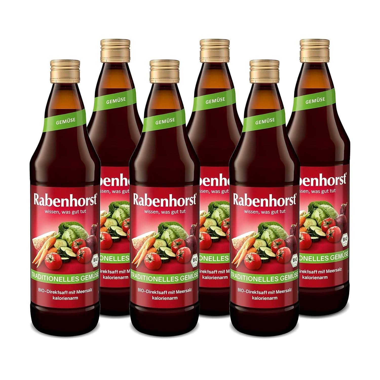 RABENHORST (6 X 700ml) - Kiváló minőségű zöldséglé különböző zöldségekből Alkoholmentes italok Naty Shop