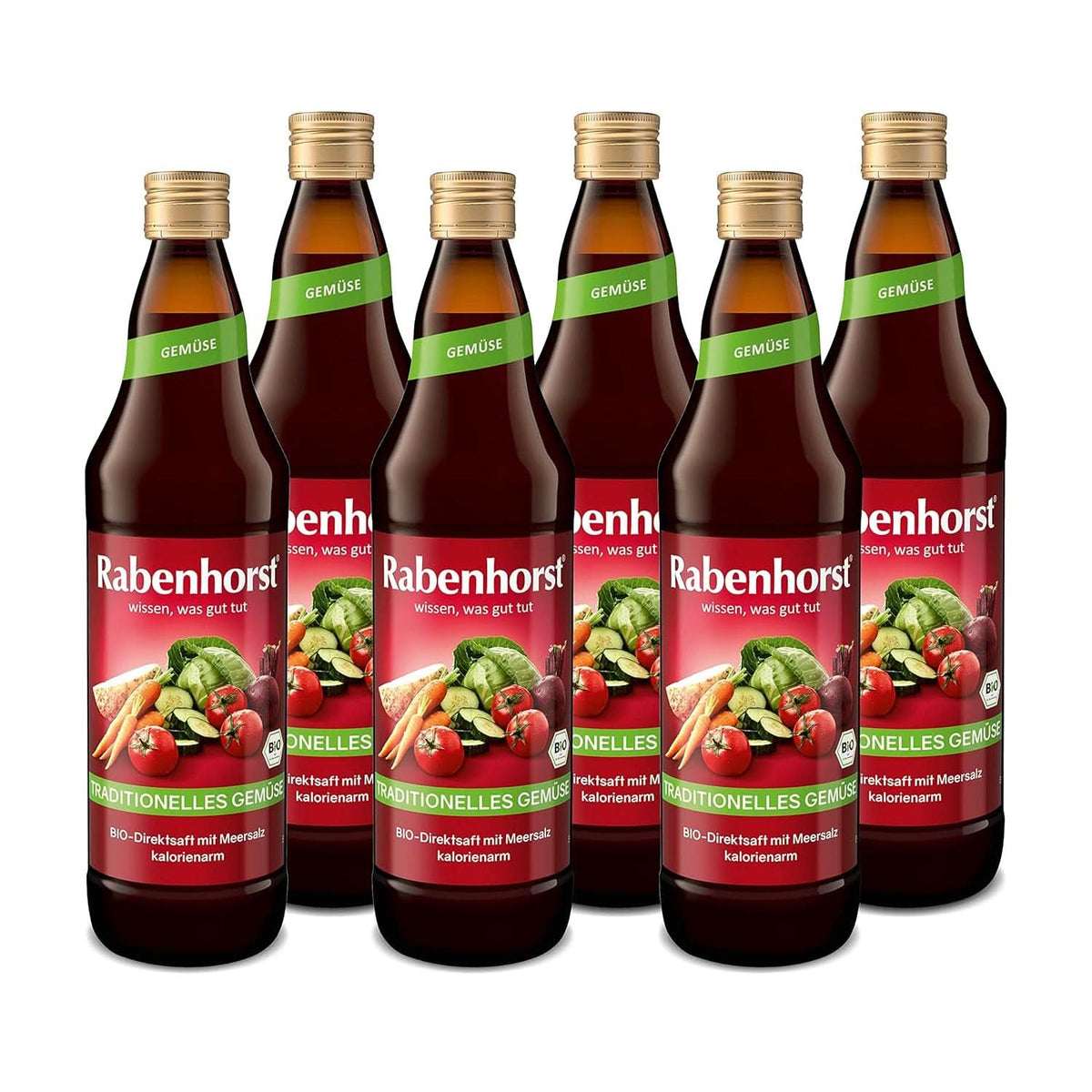 RABENHORST (6 X 700ml) - Kiváló minőségű zöldséglé különböző zöldségekből Alkoholmentes italok Naty Shop