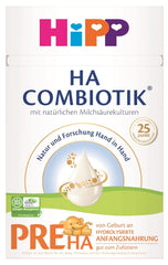 HiPP PRE HA Combiotik (4 x 600g), hidrolizált tejpor tápszer csecsemőknek születéstől fogva, természetes tejsavtenyészetekkel, érzékeny immunrendszerre