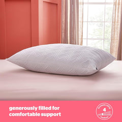 Silentnight Ultimate Pillow - pernă de pat moale și de susținere cu capac de lux matlasat Pinsonic Soft Touch, lavabil la mașină și hipoalergenic pentru cei care dorm pe spate și lateral, 1 bucată Perne standard Naty Shop