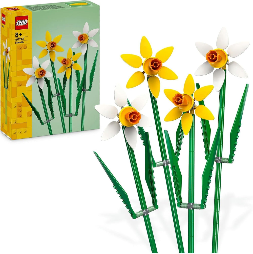 Nárciszok LEGO Botanicals - Húsvéti ajándékok lányoknak és fiúknak - Művirágok gyerekeknek - Virágcsokor szoba vagy iroda dekorációjaként - Ajándék nőknek - 40747 Építőkészlet Besuche den LEGO-Store Single
