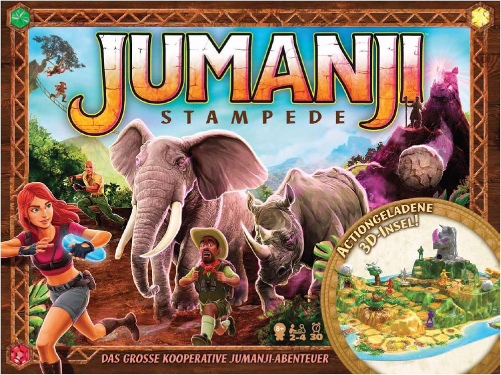 Spin Master Games - Jumanji Stampede - egy hatalmas kooperatív 3D-s kalandjáték az egész családnak, 2-4 játékos számára, 8 éves kortól