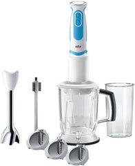 Braun Stabmixer MQ 5260WHBL Stabmixer – Multiquick 5 Vario Pürierstab Mit Edelstahl Mixfuß Und Spiralschneider, 1000 Watt, Inkl. Umfangreiches Zubehör-Set, Weiß/Blau Anya és Gyermek Naty Shop Inkl. Spiralschneider Mq5260 Állványkeverő Inkl. Sprialschneider Weiß/Blue