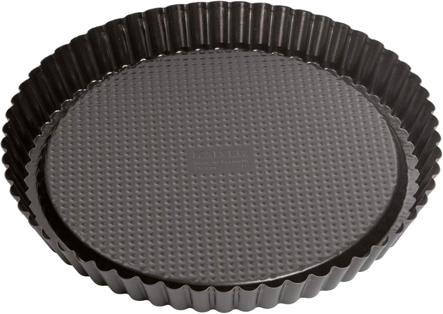 EREDETI KAISER Classic Obstbodenform 28 cm, Obstkuchenform, Gleichmäßige Bräunung & Classic Mini Torteletts 6 Stück, Tartelette Förmchen 10 cm, Tarteform Klein, Tortelettförmchen Antihaftbeschichte Sütőformák és tálcák Naty Shop