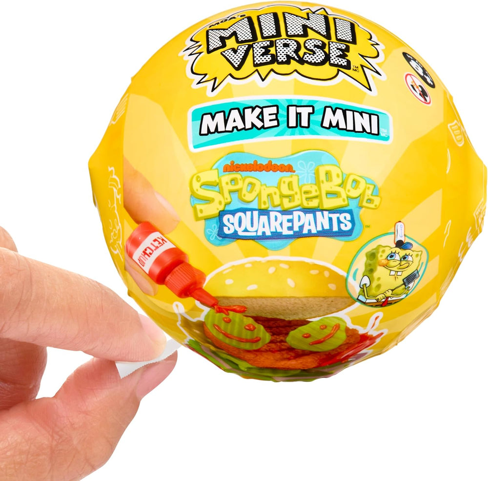 MGA's Miniverse Make It Mini Spongebob Squarepants – Mini-Sammlerstücke, Kunstharz-Bastelspiel, Nachgebildete Lebensmittel, Nicht ESSBAR, Für Sammler & Kinder ab 8