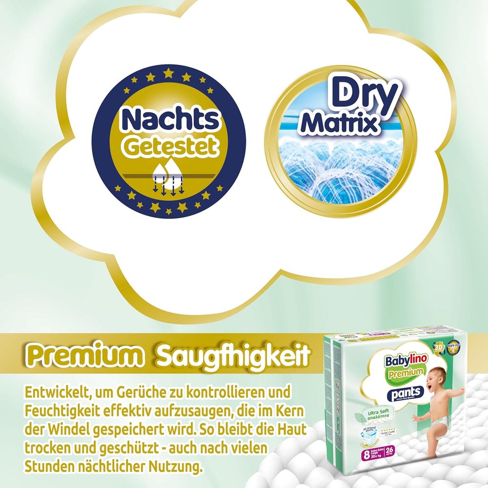 Prémium 8-as méretű nadrág Ultra-Soft szűrővel, XXL (20+ kg), 26 darab