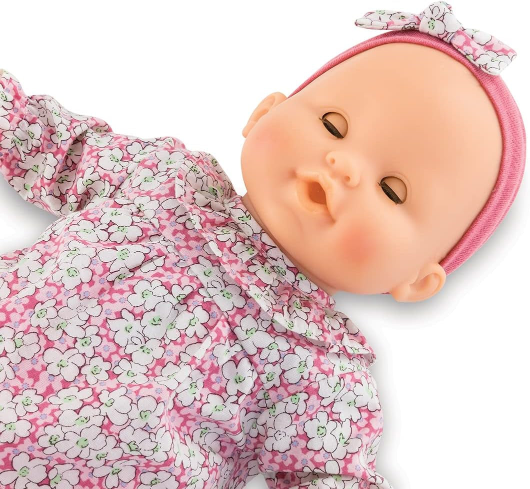 Corolle 9000130310 - Mon Grand Poupon Louise, Weichkörperpuppe, Schlafaugen, kann sitzen und Daumenlutschen, Vanilleduft, 36cm, ab 2 Jahren