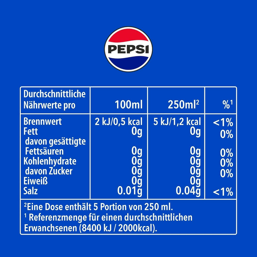 Pepsi Cola, Original, készlet 6 x 1,25 liter Alkoholmentes italok Naty Shop