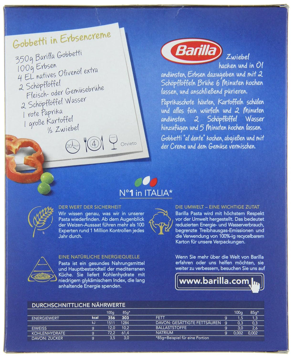 Pasta Barilla Classic Gobbetti no. 51 durumbúzából, mindig al dente (1 x 500 g)