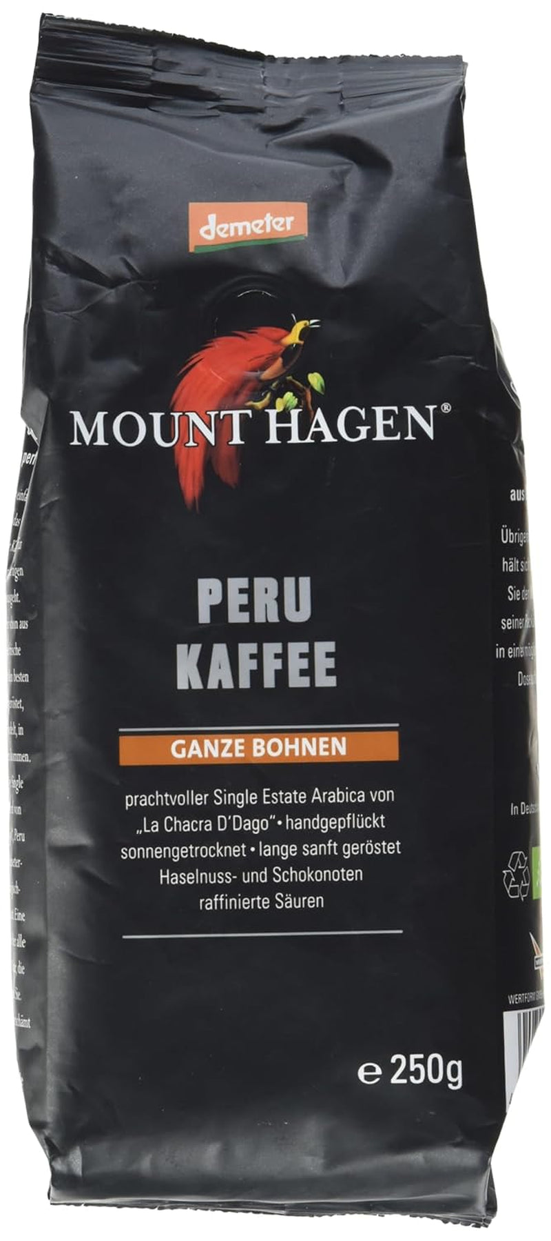 Organic Demeter cafea prăjită Peru, boabe întregi Cafea Naty Shop 250 grame