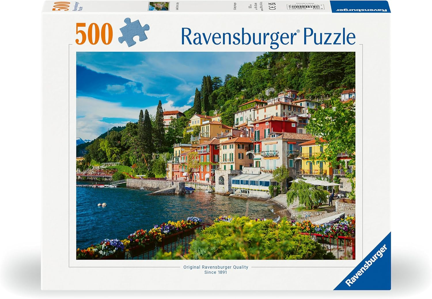 Ravensburger Puzzle 12000201 - Lacul Como, Italia - puzzle jigsaw de 500 de piese pentru adulți și copii de peste 10 ani, puzzle peisaj cu motive italiene Puzzle Naty Shop