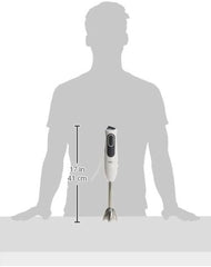 Braun Multiquick 3 MQ 3135 Sauce Stabmixer – Pürierstab Mit 11 Geschwindigkeiten plus Turbo-Stufe & Edelstahl-Mixfuß, 750 Watt, Inkl. 600 Ml Mix-/Messbecher, Schneebesen & Zerkleinerer, Weiß/Grau Kitchen Naty Shop