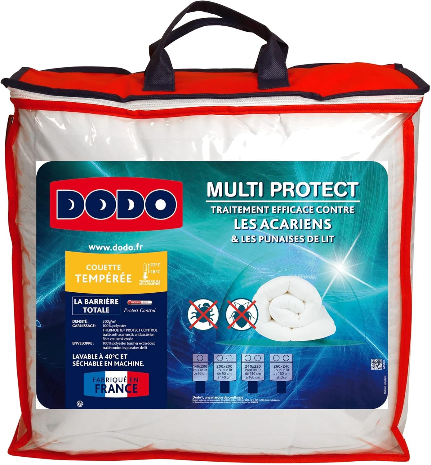 DODO 140 X 200 Cm plapumă simplă, multi-protecție, moale și protectoare, lavabilă la mașină la 40 °C Plapumi si pilote Naty Shop