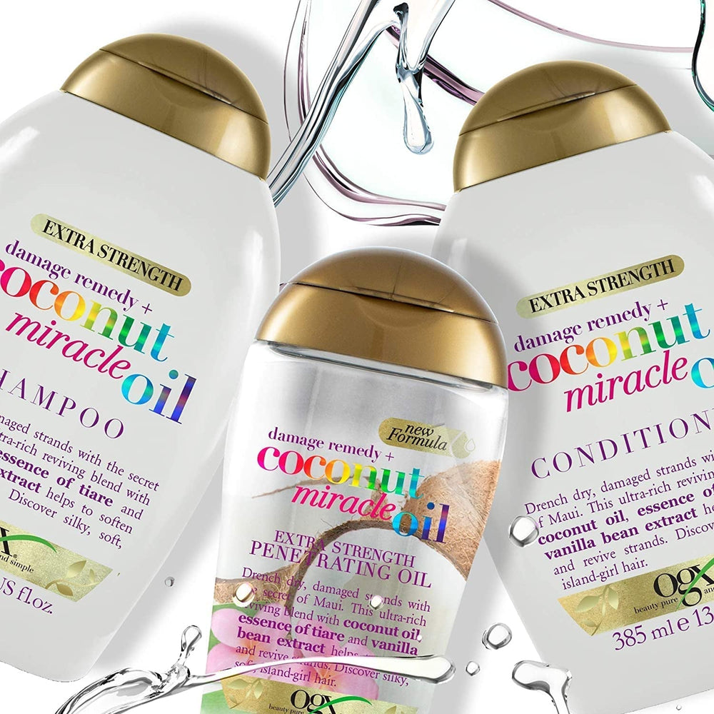 OGX Coconut Miracle Oil Conditioner, Hidratáló kondicionáló hajápoláshoz kókuszolajjal, 385 ml OGX Hair Care
