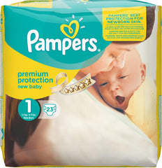 Pampers New Baby 1-es méret Újszülött 2-5 kg-os szállítócsomag, 4 db (4 x 23 db)
