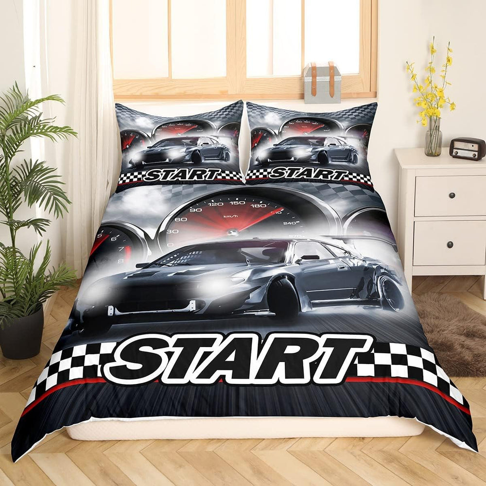 Jungen Cartoon Auto Bedtuchen Set 135X200,Kinder Bau Fahrzeuge Tröster Abdeckung Für Kind Kleinkind Teens,Dinosaurier Bettbezug,Traktor Maschinerie Bagger Bettdecke Abdeckung,Lkw Autos Bedtuchen Naty Shop Multi 6*20*180*80*180