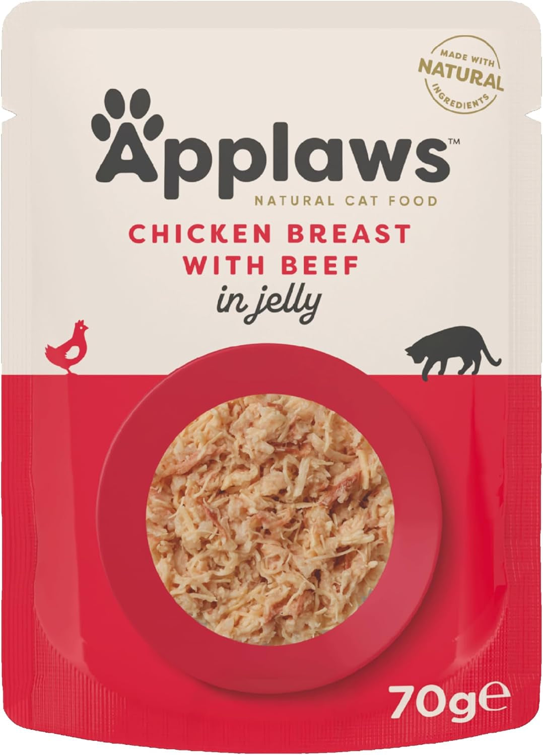 Applaws Premium Natural Wet Food For Cats, Fish Selection în Jelly 70G plicuri porție (12X70G)