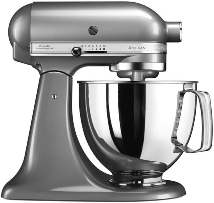 KitchenAid Artisan 5KSM125EER edénykeverő, 300 W, 4,8 literes Naty Shop Silver