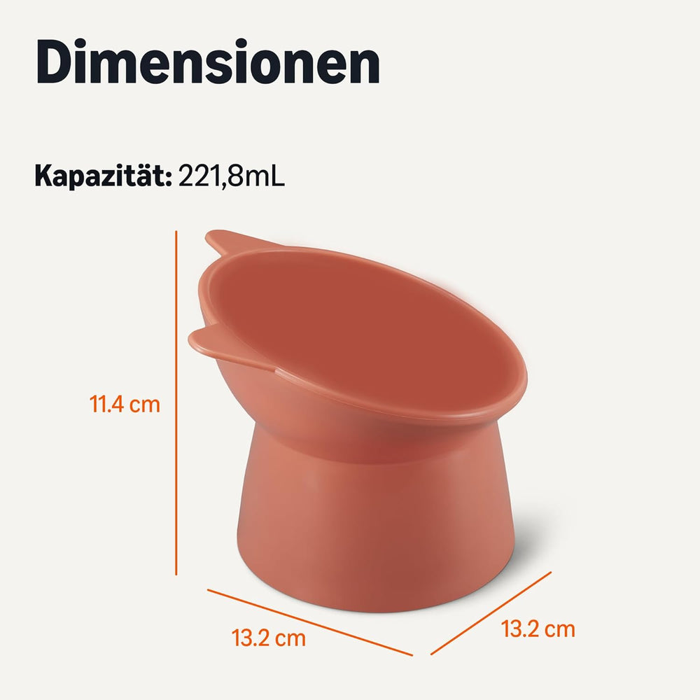Amazon Basics Futternäpfe für Katzen, Katzenohrform, 2er-Pack, 13,2 × 13,2 × 11,4 cm, narancssárga és kék