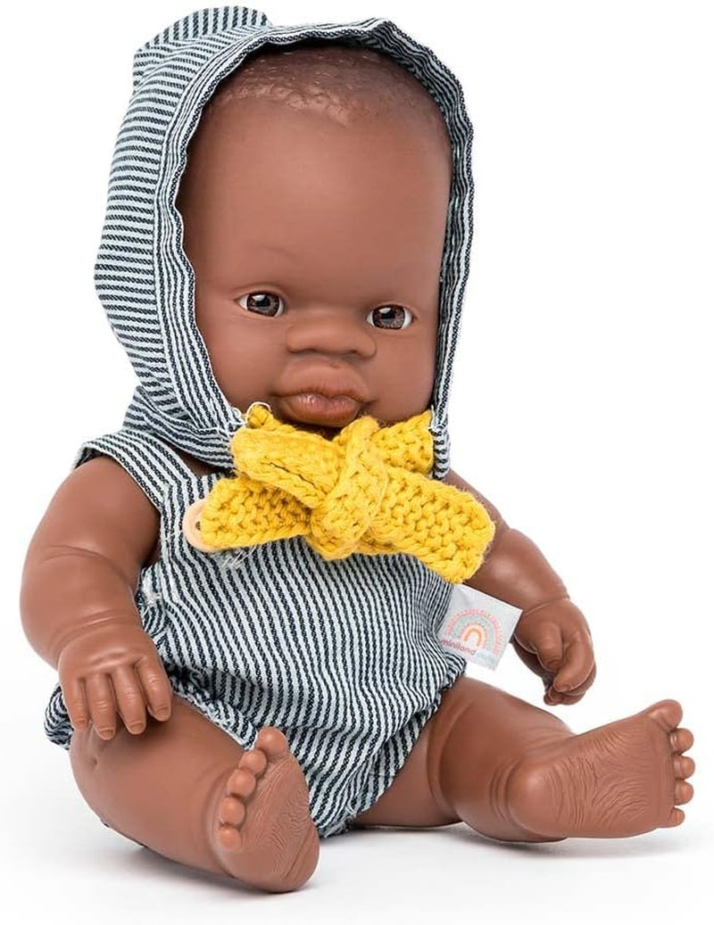 Miniland Babypuppe afrikanischer Junge 21cm-31143, Braun