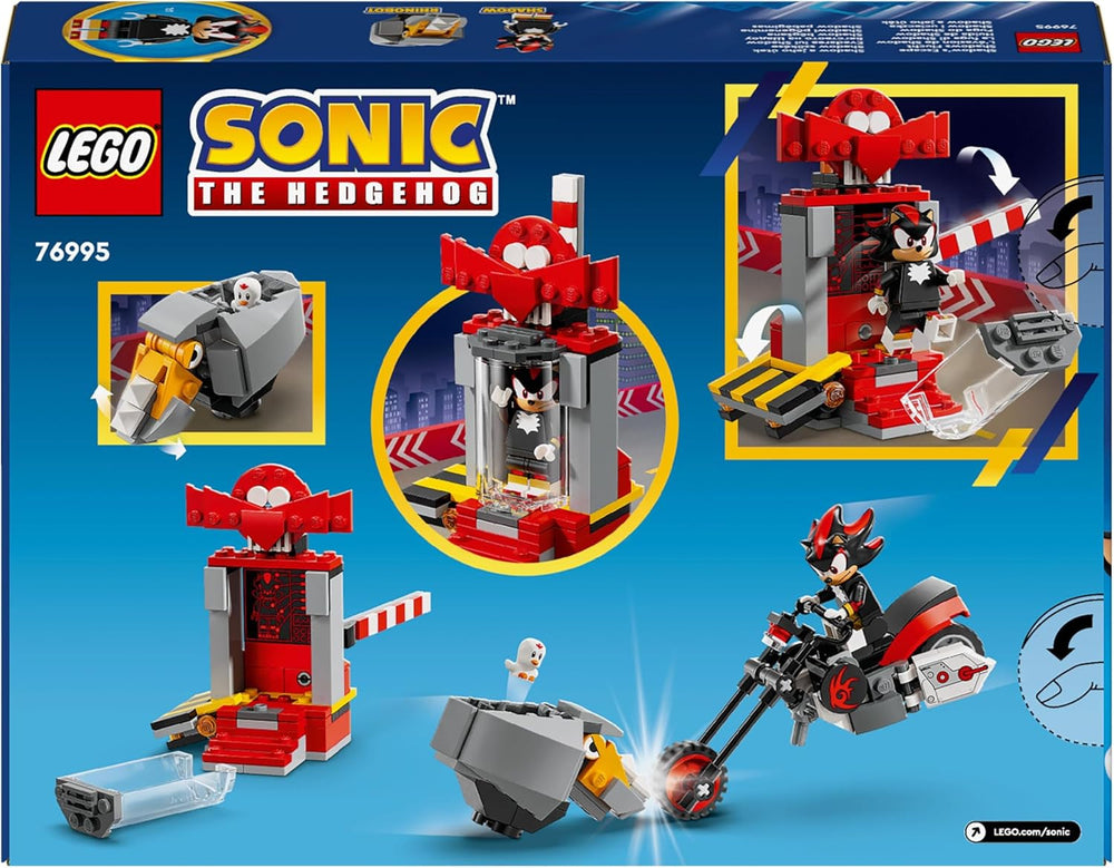 LEGO Sonic the Hedgehog Shadow the Hedgehog Escape játék motorkerékpár és videojáték figurakészlet Ajándék játékosoknak és rajongóknak 8 éves fiúk és lányok rajongói cikk 76995 Építőkészletek Besuche den LEGO-Store