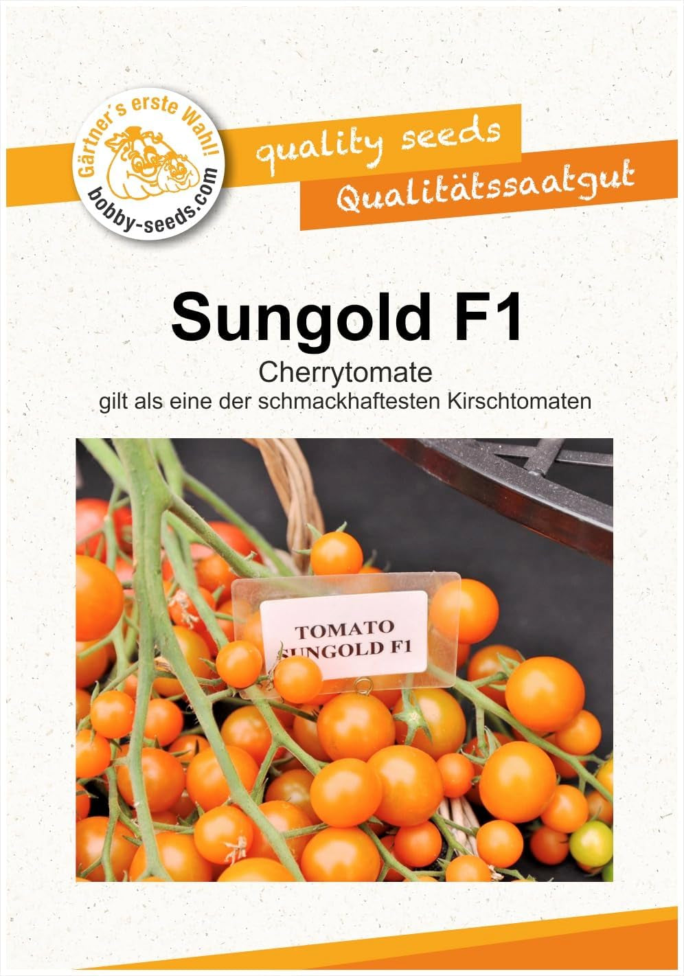 Sungold F1 Cherrytomate Tomatensamen Von Bobby-Seeds Portion