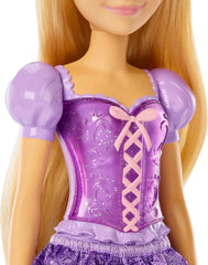 Mattel Disney Princess Rapunzel baba, Hosszú hajformázó haj, Mobil, Levehető cipők és tiara, Disney ajándékok, Játékok 3 éves kortól, HLW03 Naty Shop babák