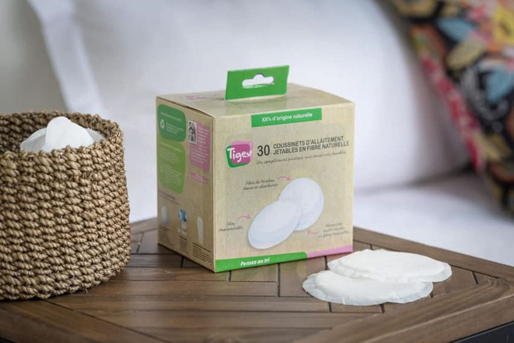 Eldobható szoptatóbetétek | 94%-a természetes eredetű alapanyag | Biopamut táskával | 28 tampon Kiegészítők Élelmiszer és Szoptatás Bebe Naty Shop
