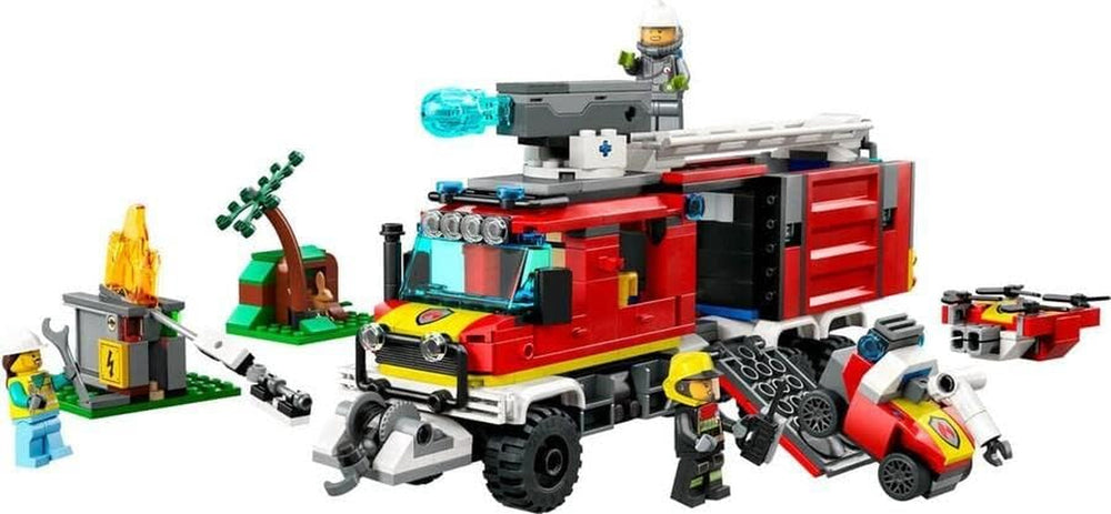 LEGO 60374 City Fire Brigade Command jármű Modern tűzoltóautó játék tűzoltó drónokkal gyerekeknek való építőkészletekkel Besuche den LEGO-Store